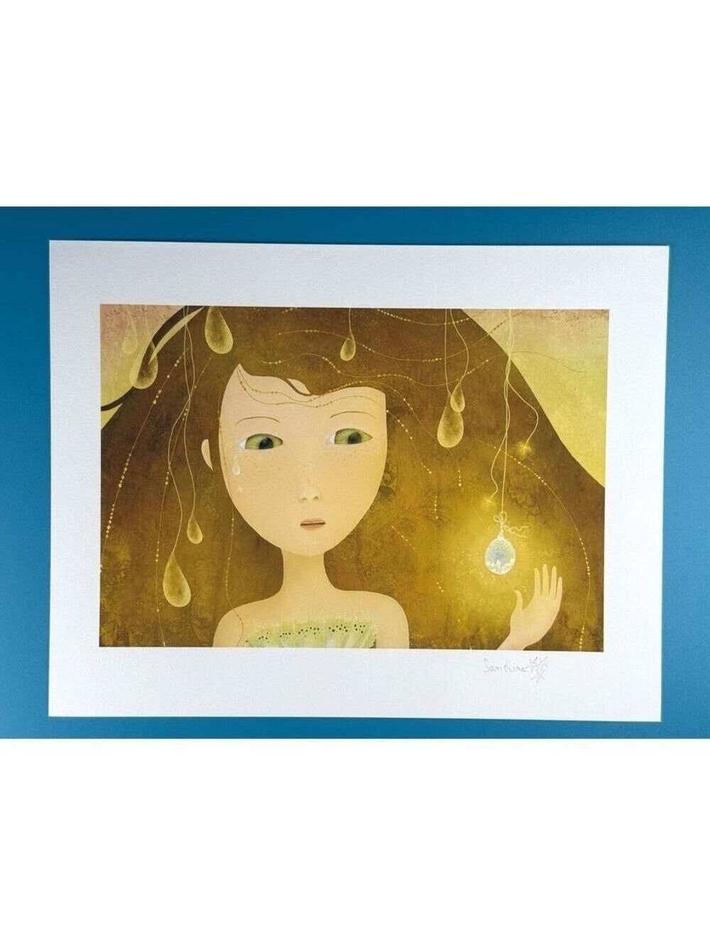 Sandrine Mercier Treasure Signed Girl Illustration Fantasy Giclee Print Art